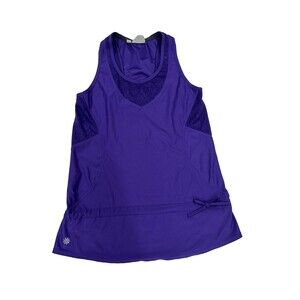 Athleta Tank Top Size Small Purple Racer Back Cinching Pullover Shirt